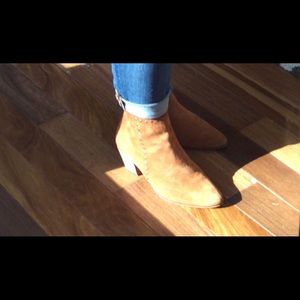 🍀Lucky Brand - Brown Suede Booties Size 8.5
